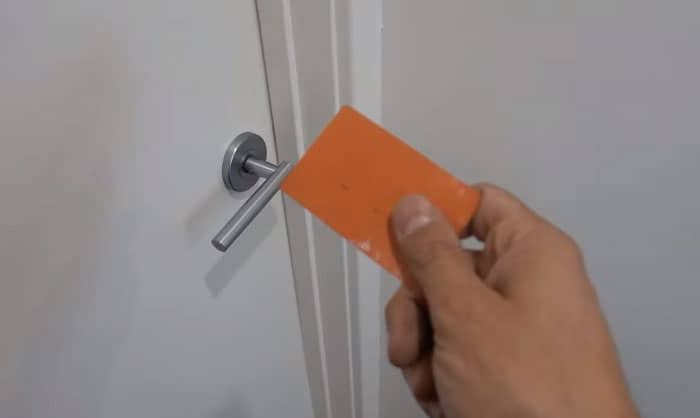 Open schlage lock with a plastic card