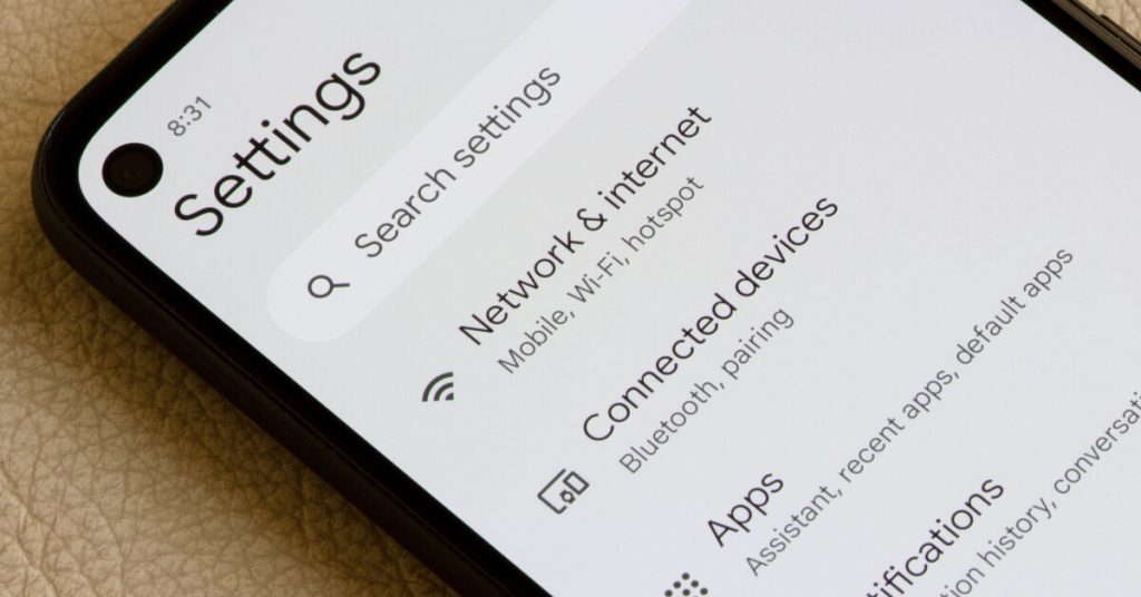 Default Settings Android 