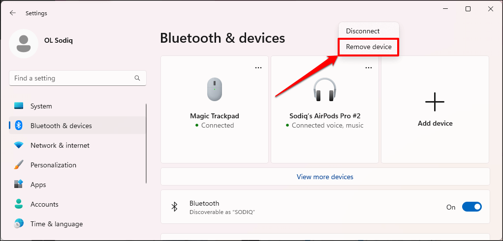Connect AirPods to Surface Pro